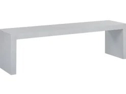 Outlet Beliani Panchina da giardino TARANTO 150 cm Cemento Bianco