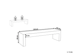 Outlet Beliani TARANTO 150 cm Cemento Grigio