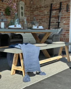 Best Beliani TONNARE 200 cm Cemento Grigio Marrone Grigio