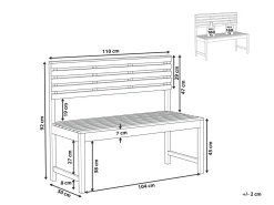 Online Beliani TREIA 110 cm Legno d'acacia Marrone