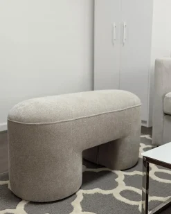 Outlet Beliani Panchina DECORAH Bouclé chiaro Beige