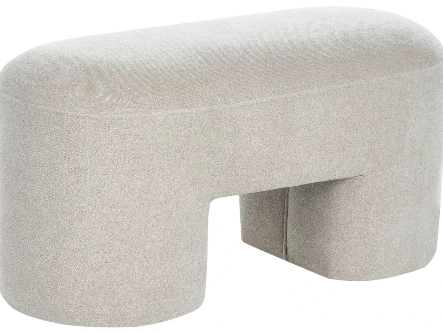Outlet Beliani Panchina DECORAH Bouclé chiaro Beige