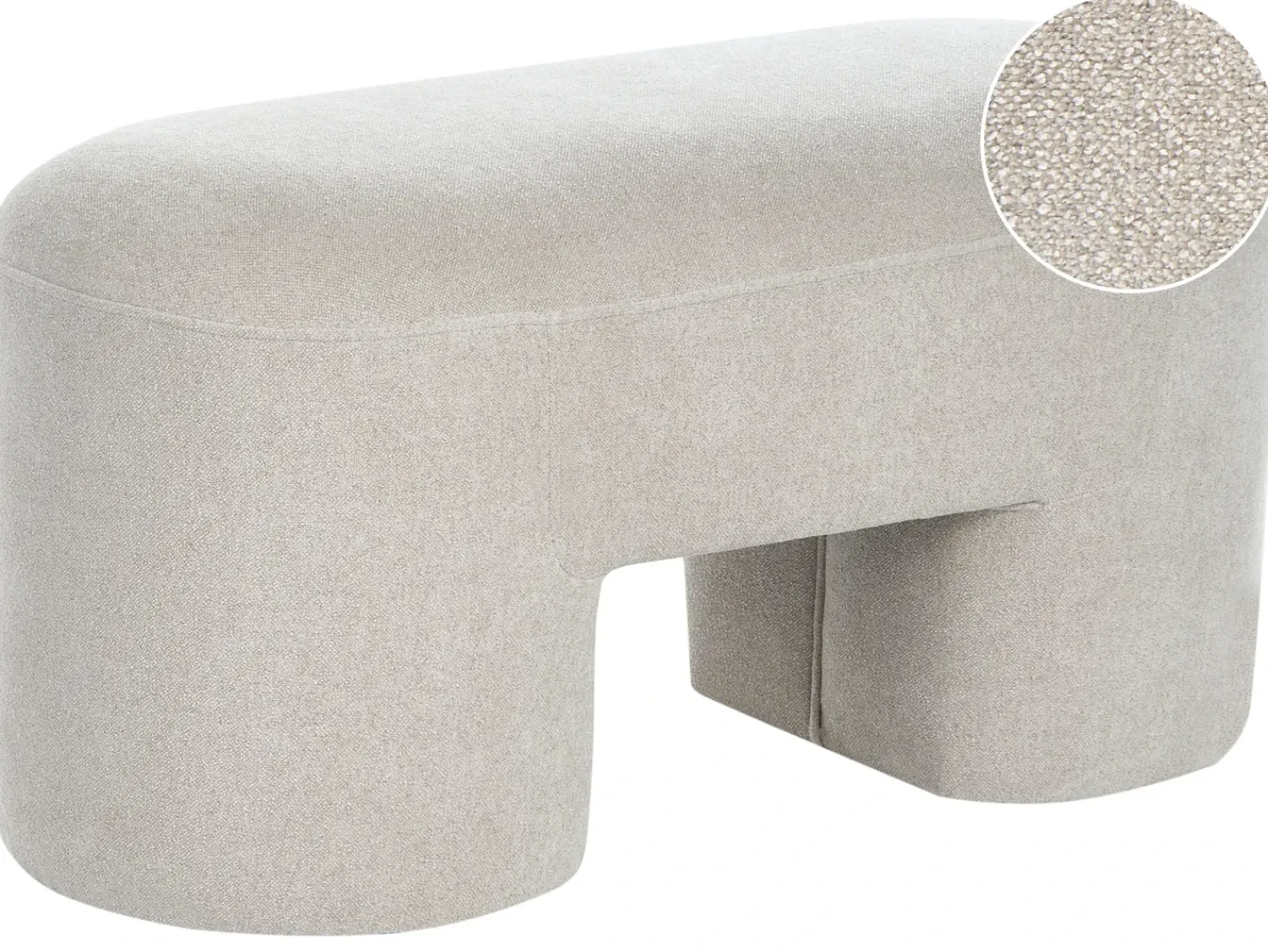 Outlet Beliani Panchina DECORAH Bouclé chiaro Beige