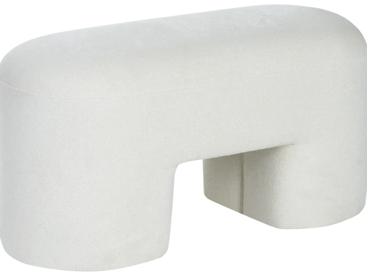 Clearance Beliani Panchina DECORAH Bouclé Bianco