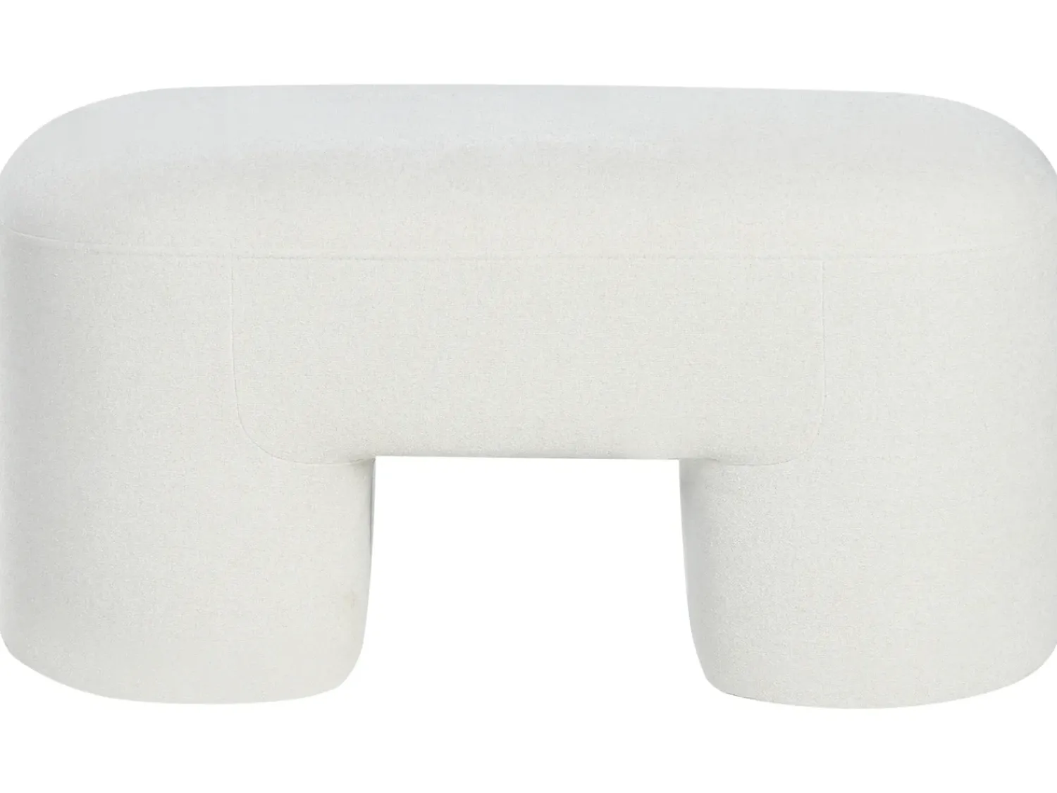 Clearance Beliani Panchina DECORAH Bouclé Bianco
