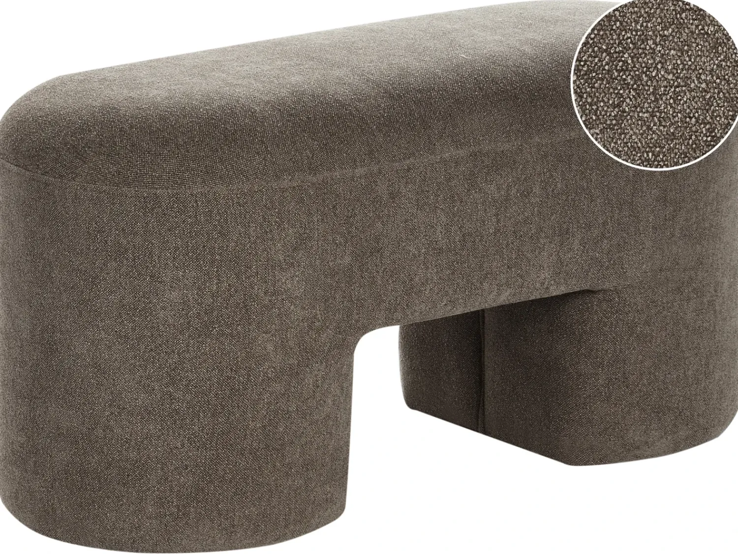 Outlet Beliani Panchina DECORAH Bouclé Marrone