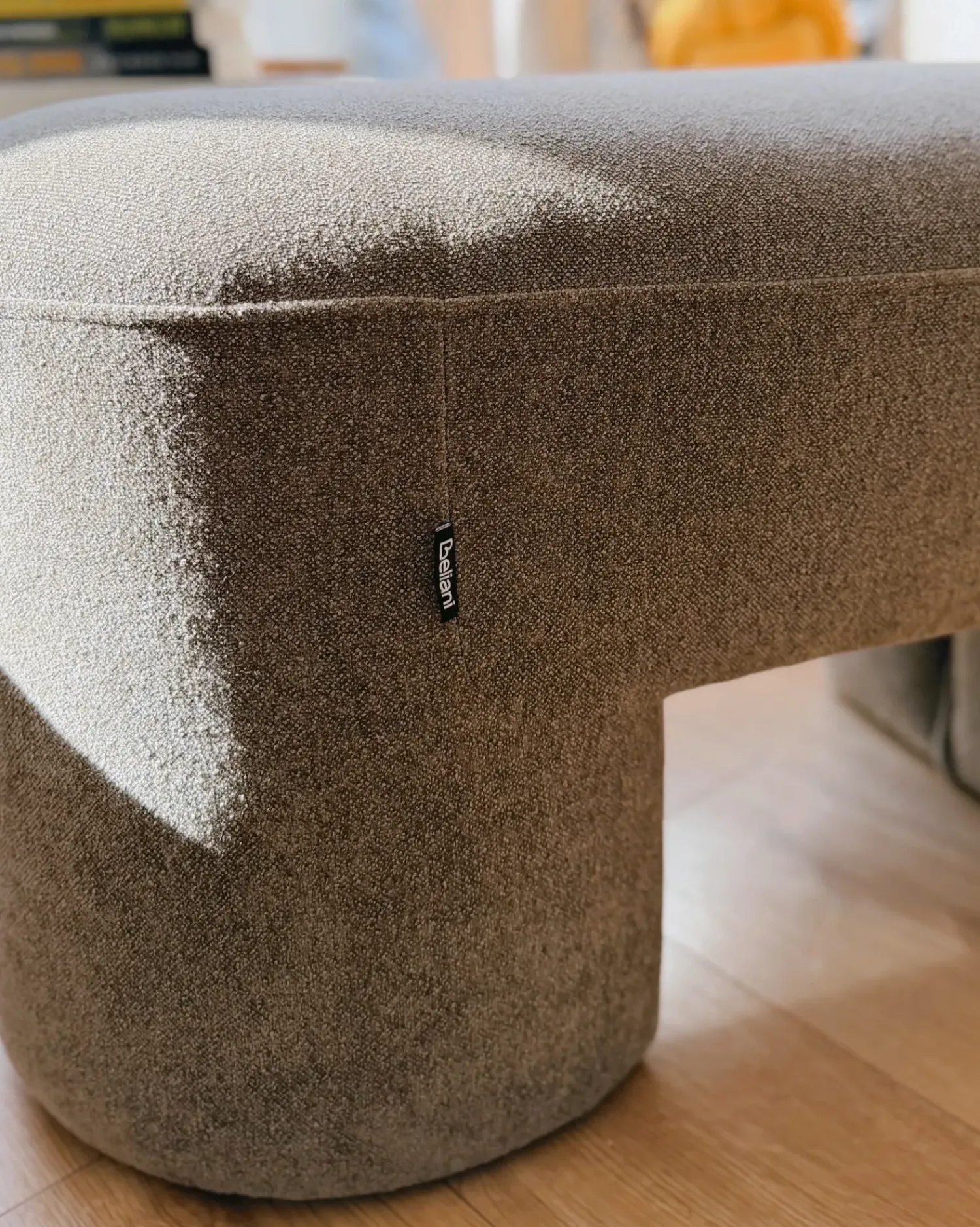 Outlet Beliani Panchina DECORAH Bouclé Marrone