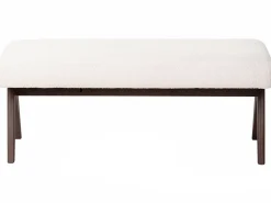 Clearance Beliani Panchina TAMRE Bouclé Bianco sporco/Marrone scuro Bianco Marrone