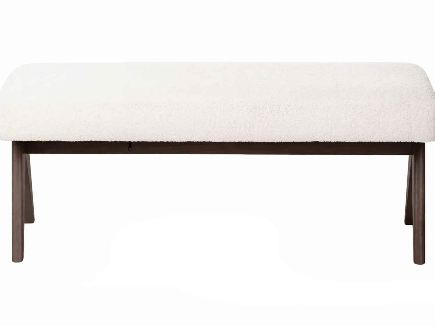Clearance Beliani Panchina TAMRE Bouclé Bianco sporco/Marrone scuro Bianco Marrone