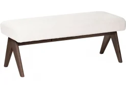 Clearance Beliani Panchina TAMRE Bouclé Bianco sporco/Marrone scuro Bianco Marrone