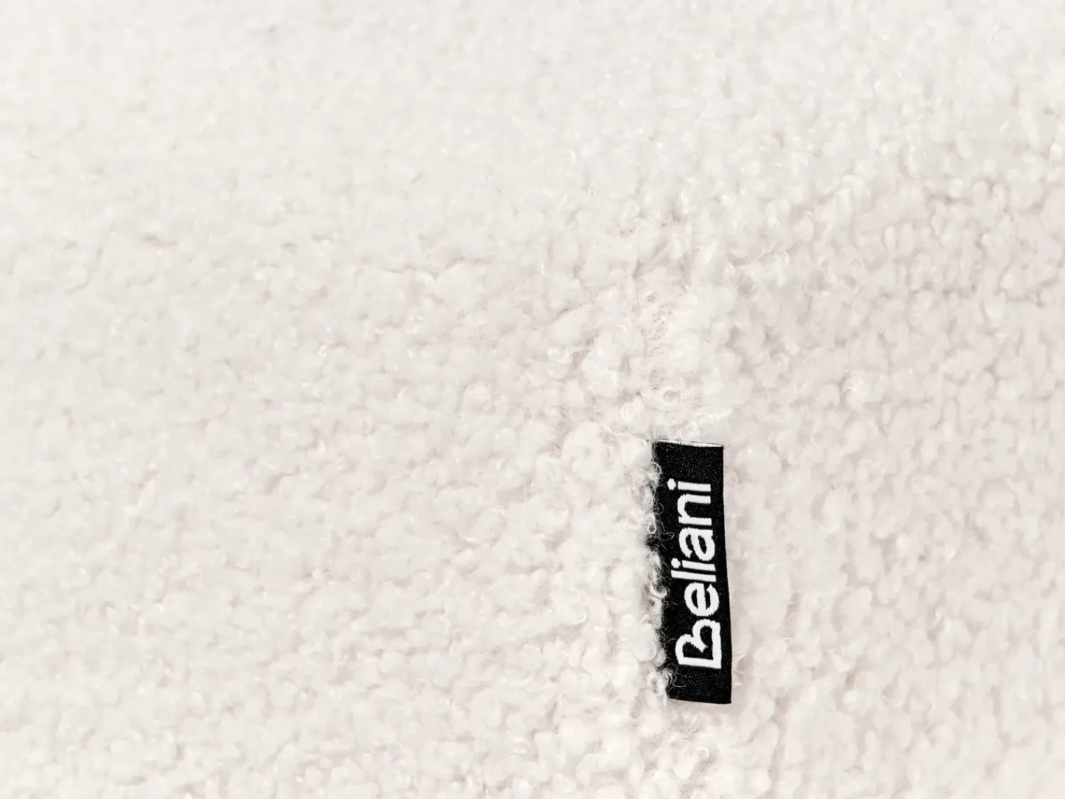 Clearance Beliani Panchina TAMRE Bouclé Bianco sporco/Marrone scuro Bianco Marrone