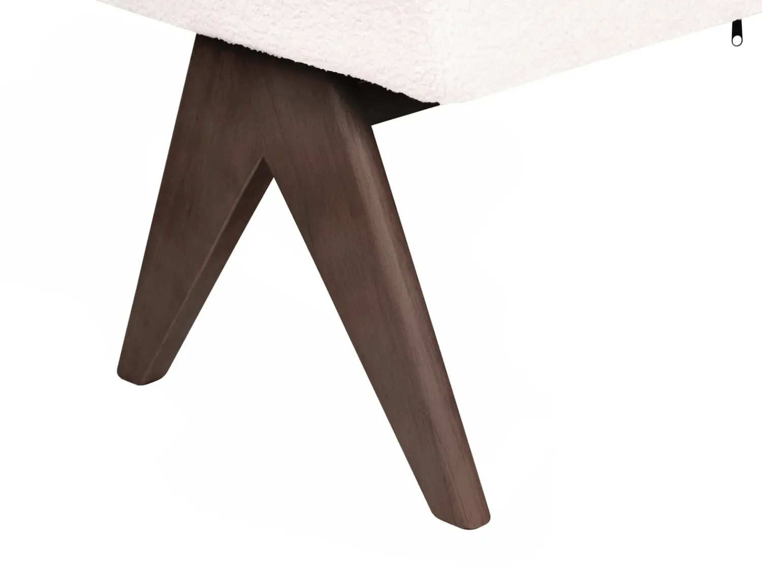 Clearance Beliani Panchina TAMRE Bouclé Bianco sporco/Marrone scuro Bianco Marrone
