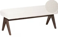 Clearance Beliani Panchina TAMRE Bouclé Bianco sporco/Marrone scuro Bianco Marrone