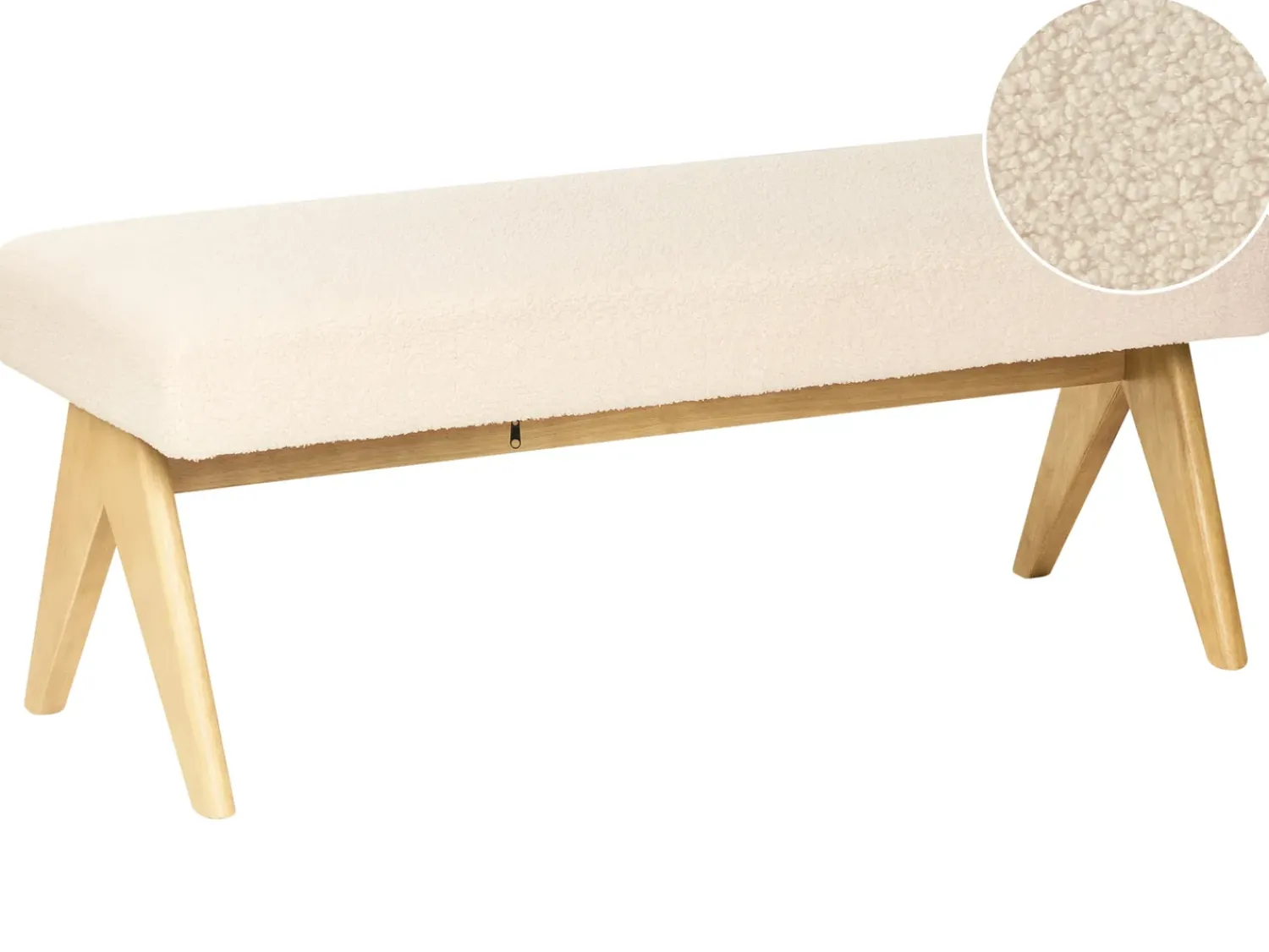 Hot Beliani TAMRE Bouclé Bianco sporco/Marrone chiaro Bianco Marrone