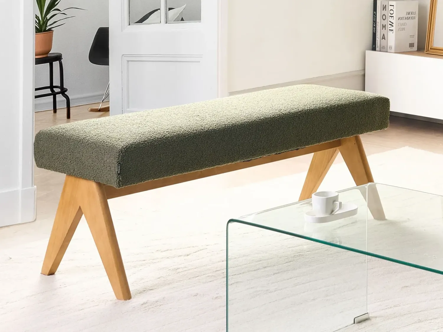 Best Beliani TAMRE Bouclé Verde/Marrone chiaro Marrone Verde