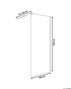 Parete doccia AHAUS 100 x 190 cm Oro
