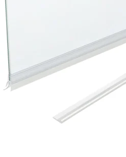 Clearance Beliani Parete doccia per vasca LAPAN II 140 x 70 cm Argento Trasparente Argento