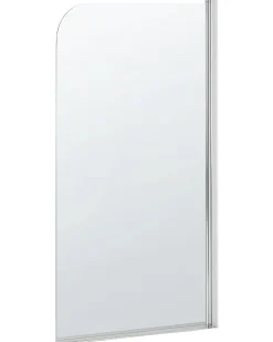 Clearance Beliani Parete doccia per vasca LAPAN II 140 x 70 cm Argento Trasparente Argento