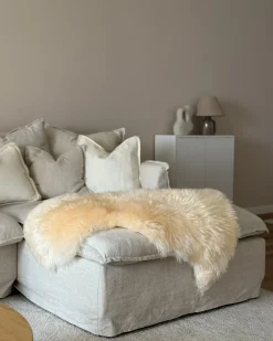 Online Beliani Pelle di Pecora ULURU 65 x 110 cm Beige