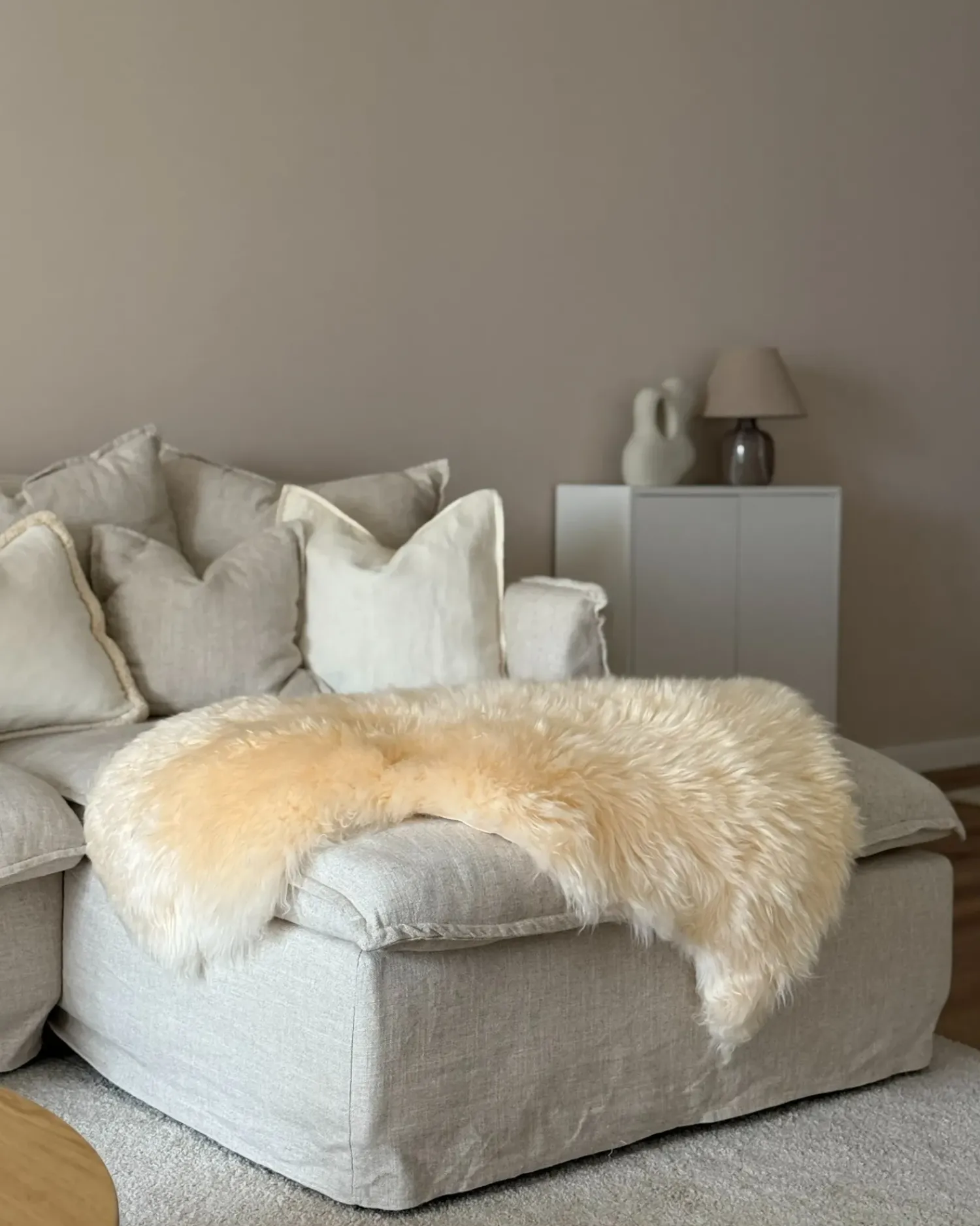 Online Beliani Pelle di Pecora ULURU 65 x 110 cm Beige