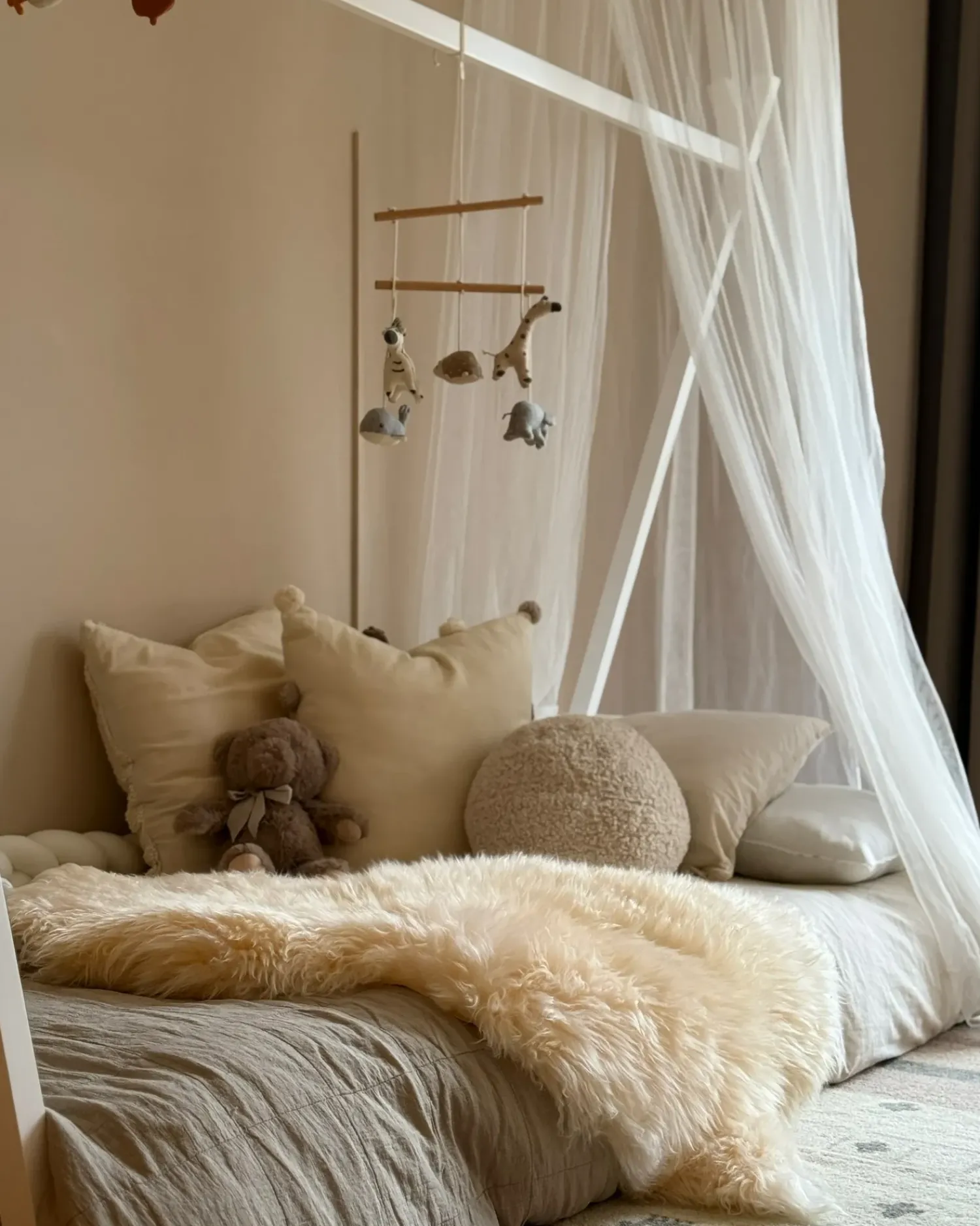 Online Beliani Pelle di Pecora ULURU 65 x 110 cm Beige