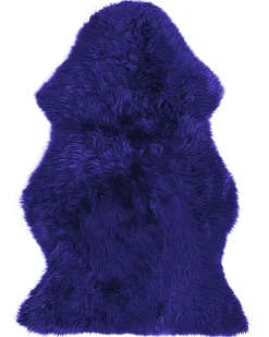 Best Beliani Pelle di Pecora ULURU marino 65 x 110 cm Blu