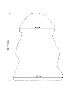 Best Beliani Pelle di Pecora ULURU marino 65 x 110 cm Blu