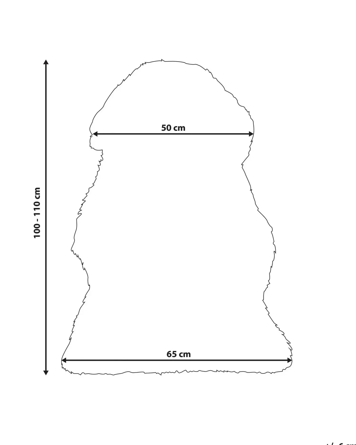 Best Beliani Pelle di Pecora ULURU marino 65 x 110 cm Blu