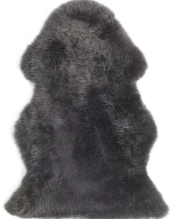 Clearance Beliani Pelle di Pecora ULURU scuro 65 x 110 cm Grigio