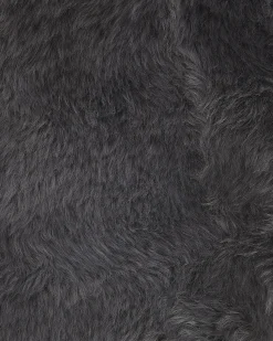 Clearance Beliani Pelle di Pecora ULURU scuro 65 x 110 cm Grigio