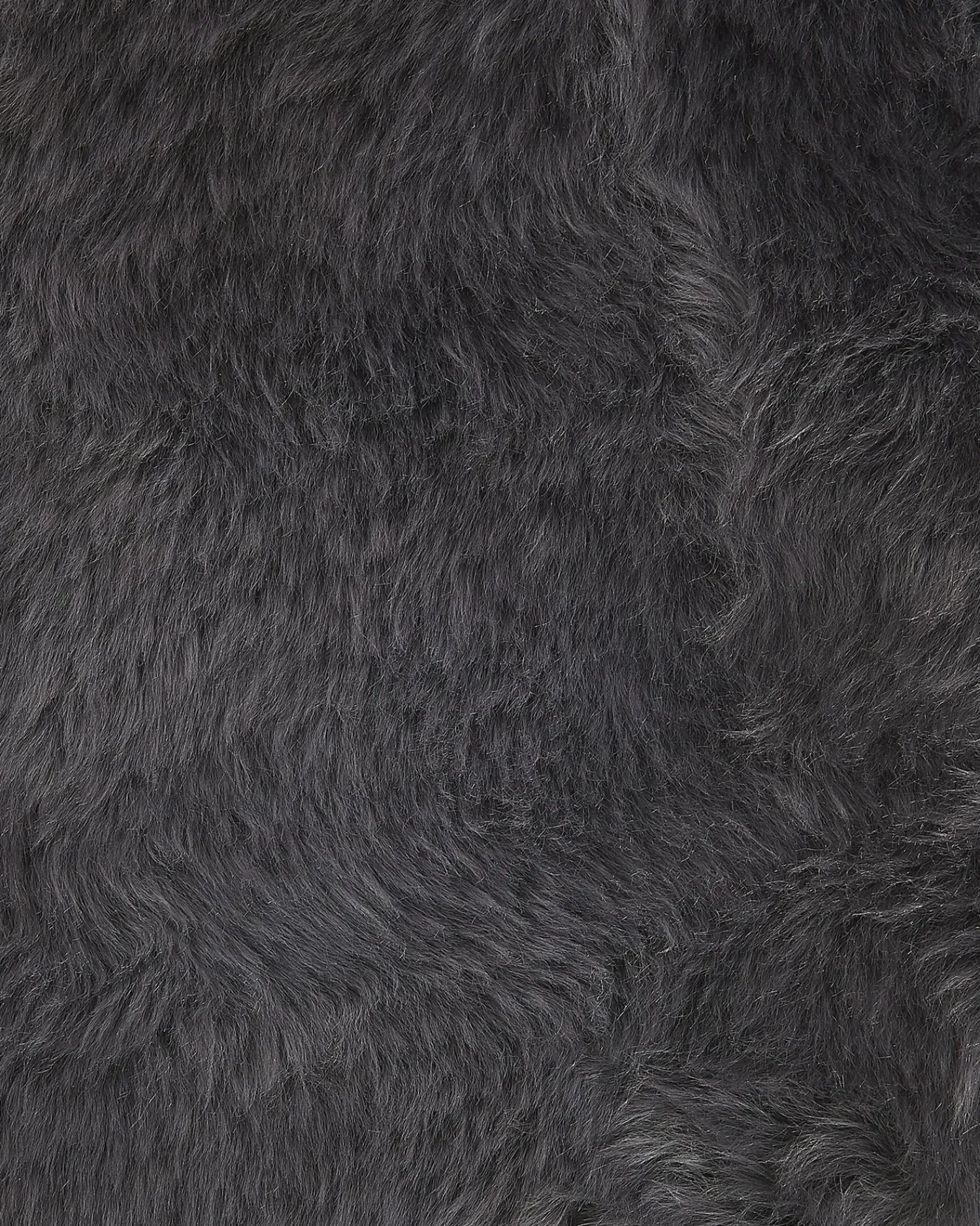 Clearance Beliani Pelle di Pecora ULURU scuro 65 x 110 cm Grigio