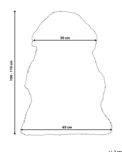 Beliani Pelle di Pecora ULURU chiaro 65 x 110 cm Marrone