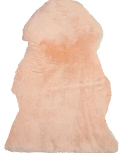 New Beliani Pelle di Pecora ULURU pesca 65 x 110 cm Rosa