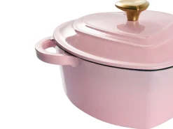 Online Beliani Pentola in ghisa LEVORRA Bianco Oro rosa Rosa