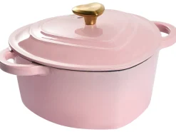 Online Beliani Pentola in ghisa LEVORRA Bianco Oro rosa Rosa