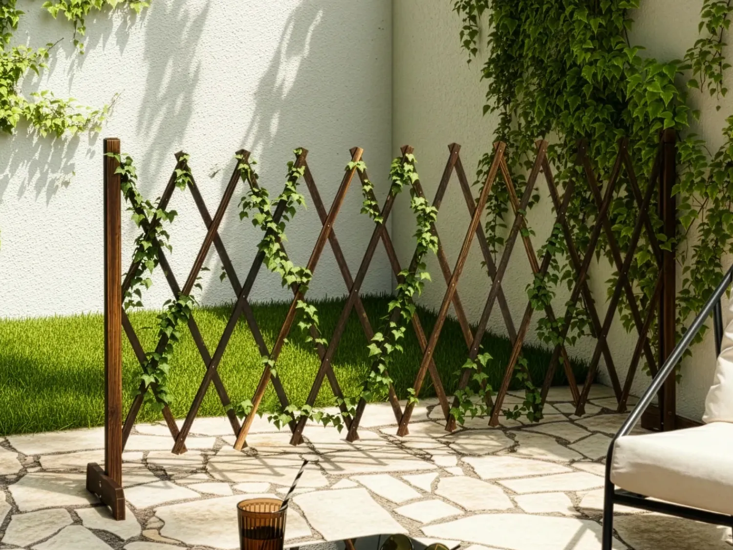 Beliani Pergola da giardino SCIOLZE Estensibile scuro Marrone