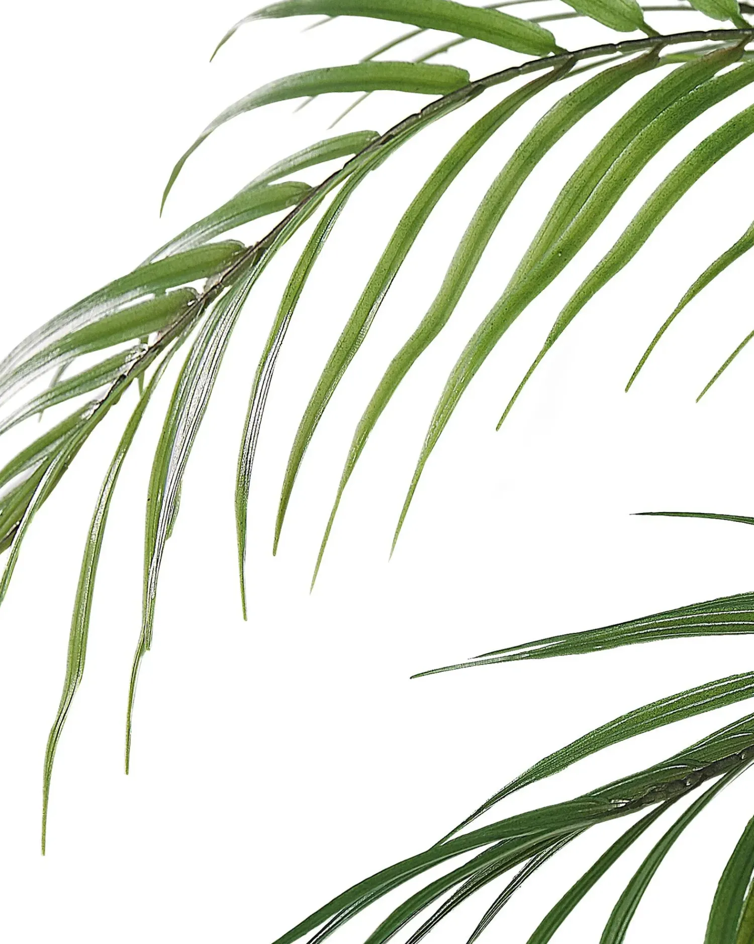 Beliani Pianta artificiale ARECA PALM 124 cm Verde Verde Nero