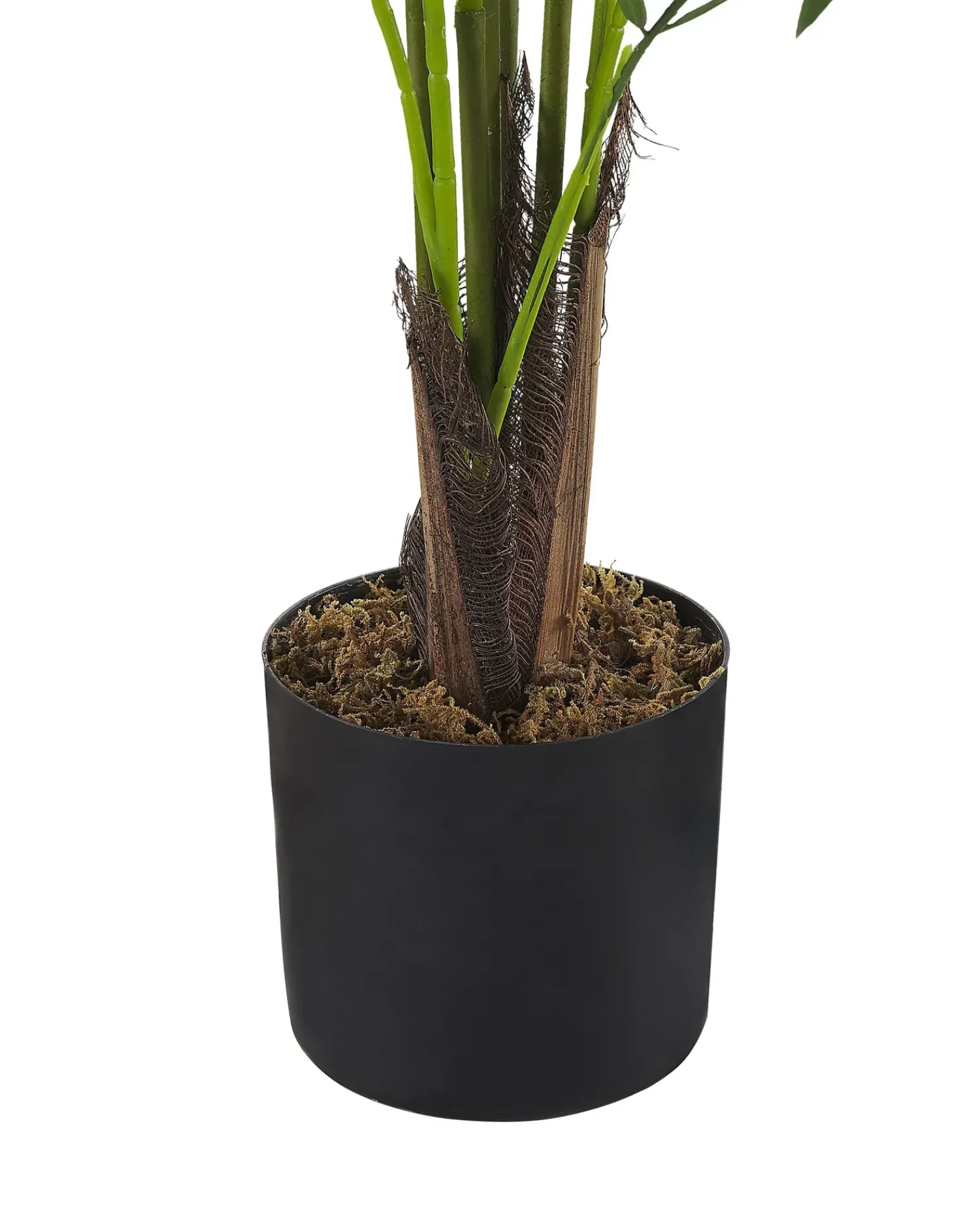 Beliani Pianta artificiale ARECA PALM 124 cm Verde Verde Nero