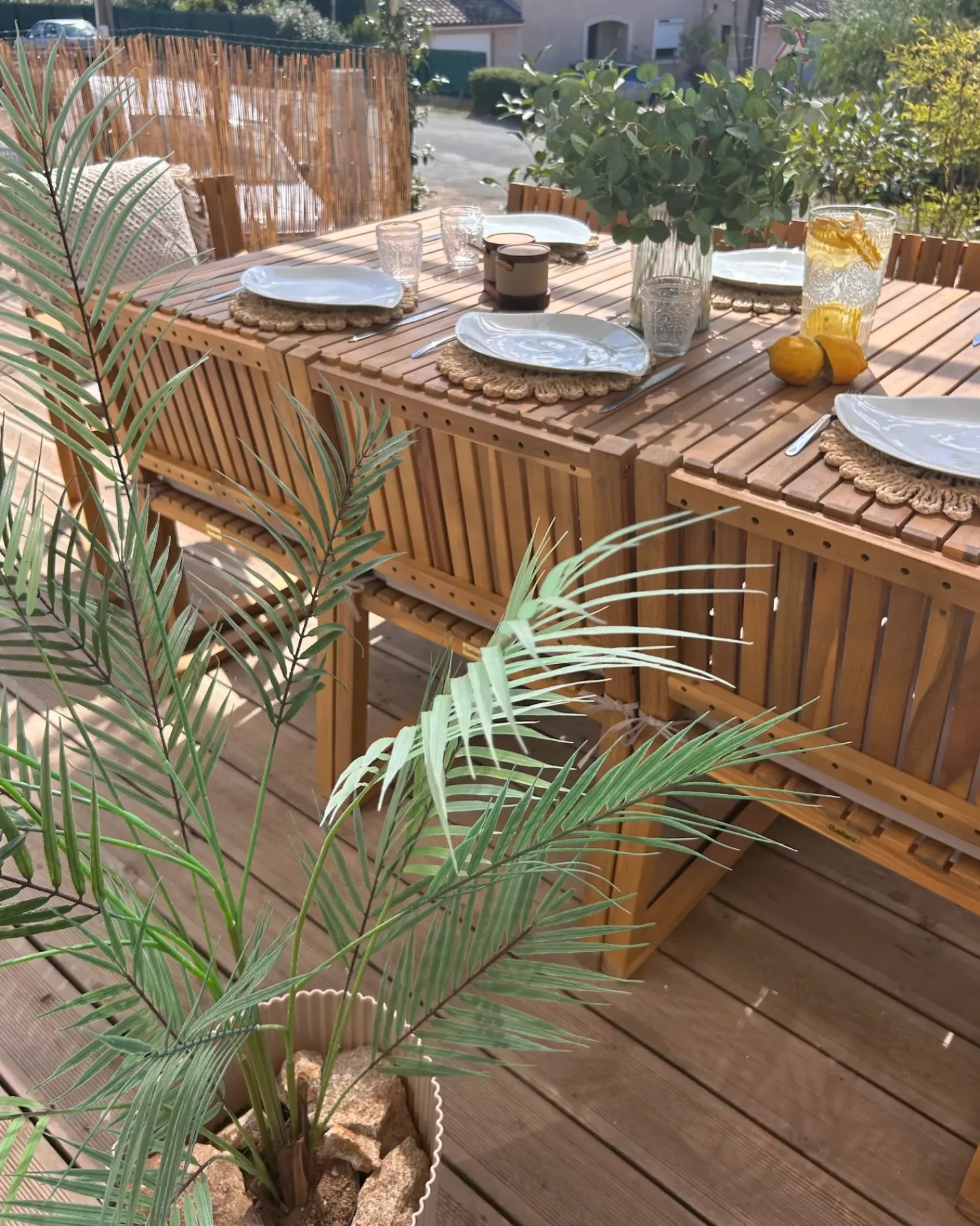 Beliani Pianta artificiale ARECA PALM 124 cm Verde Verde Nero