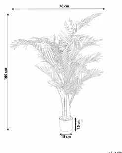 Clearance Beliani Pianta artificiale ARECA PALM Oro