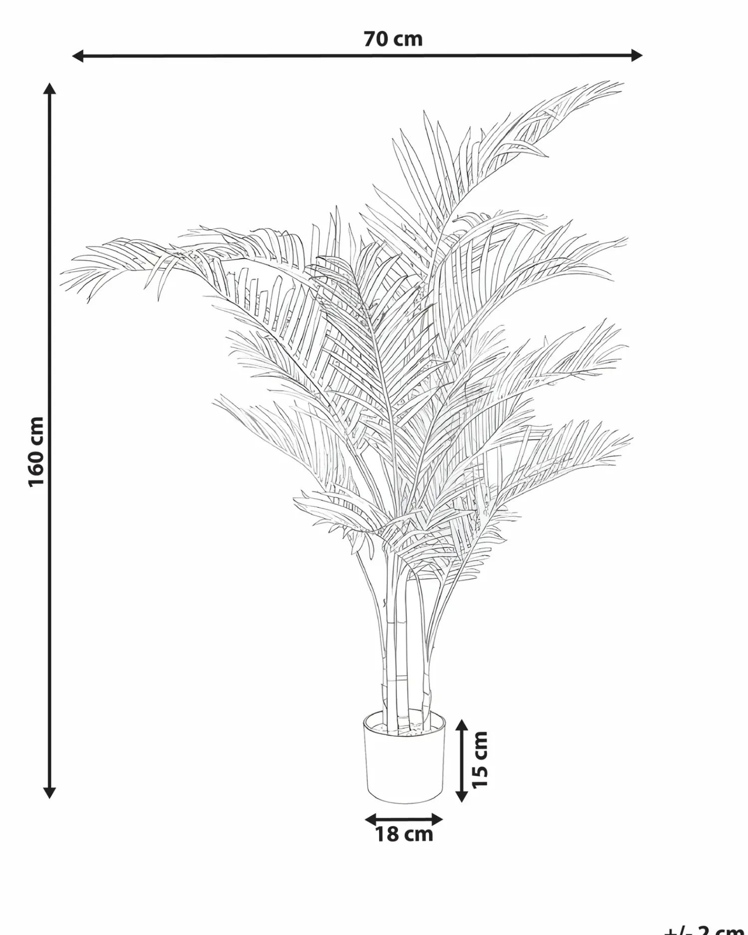 Clearance Beliani Pianta artificiale ARECA PALM Oro