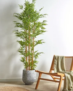 Sale Beliani Pianta artificiale BAMBOO 220 cm Verde Marrone Verde