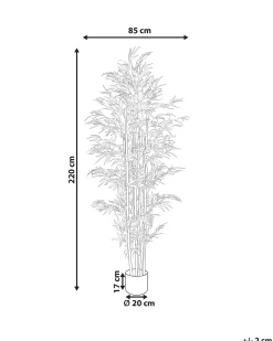 Sale Beliani Pianta artificiale BAMBOO 220 cm Verde Marrone Verde
