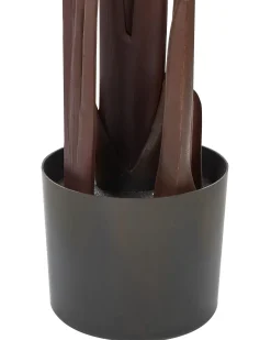 New Beliani Pianta artificiale BANANA TREE 163 cm Verde Rosso Verde Nero
