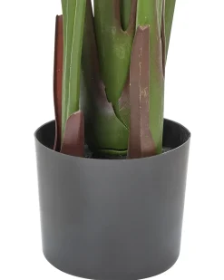 Best Beliani Pianta artificiale BANANA TREE 187 cm Verde Nero Verde