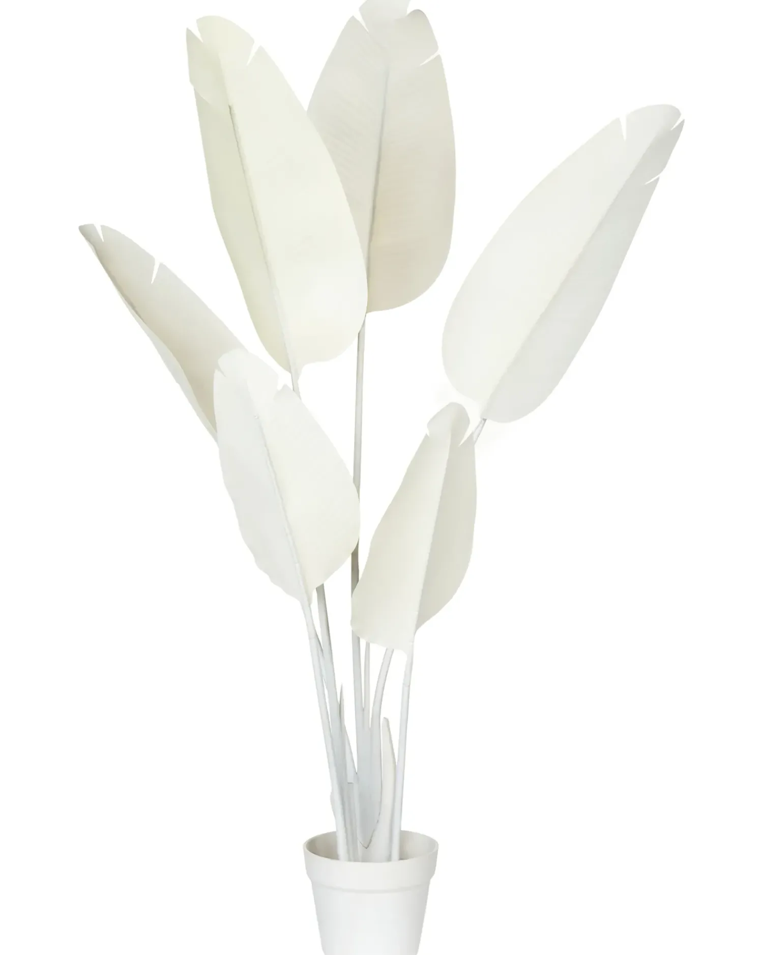 Discount Beliani Pianta artificiale BANANA TREE 123 cm Bianco