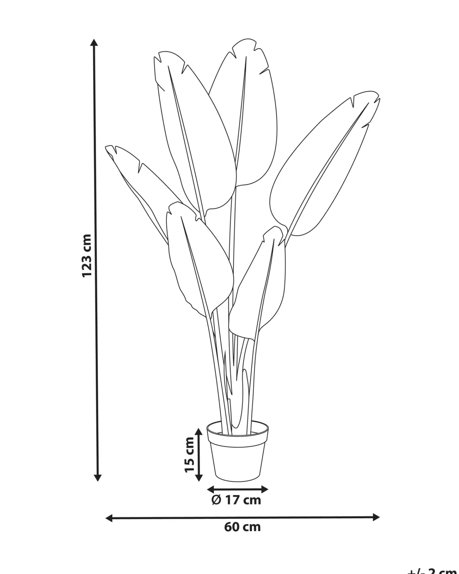 Clearance Beliani Pianta artificiale BANANA TREE Oro
