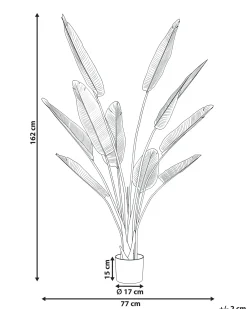New Beliani Pianta artificiale BANANA TREE Oro