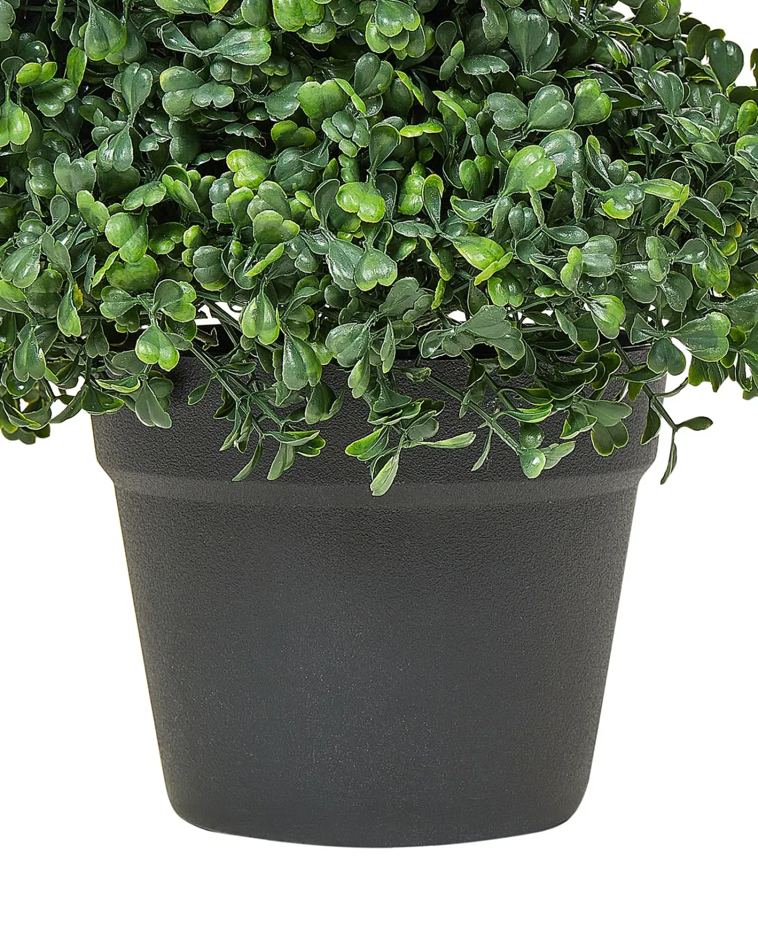New Beliani Pianta artificiale BOXWOOD SPIRAL TREE 120 cm Verde Nero Verde