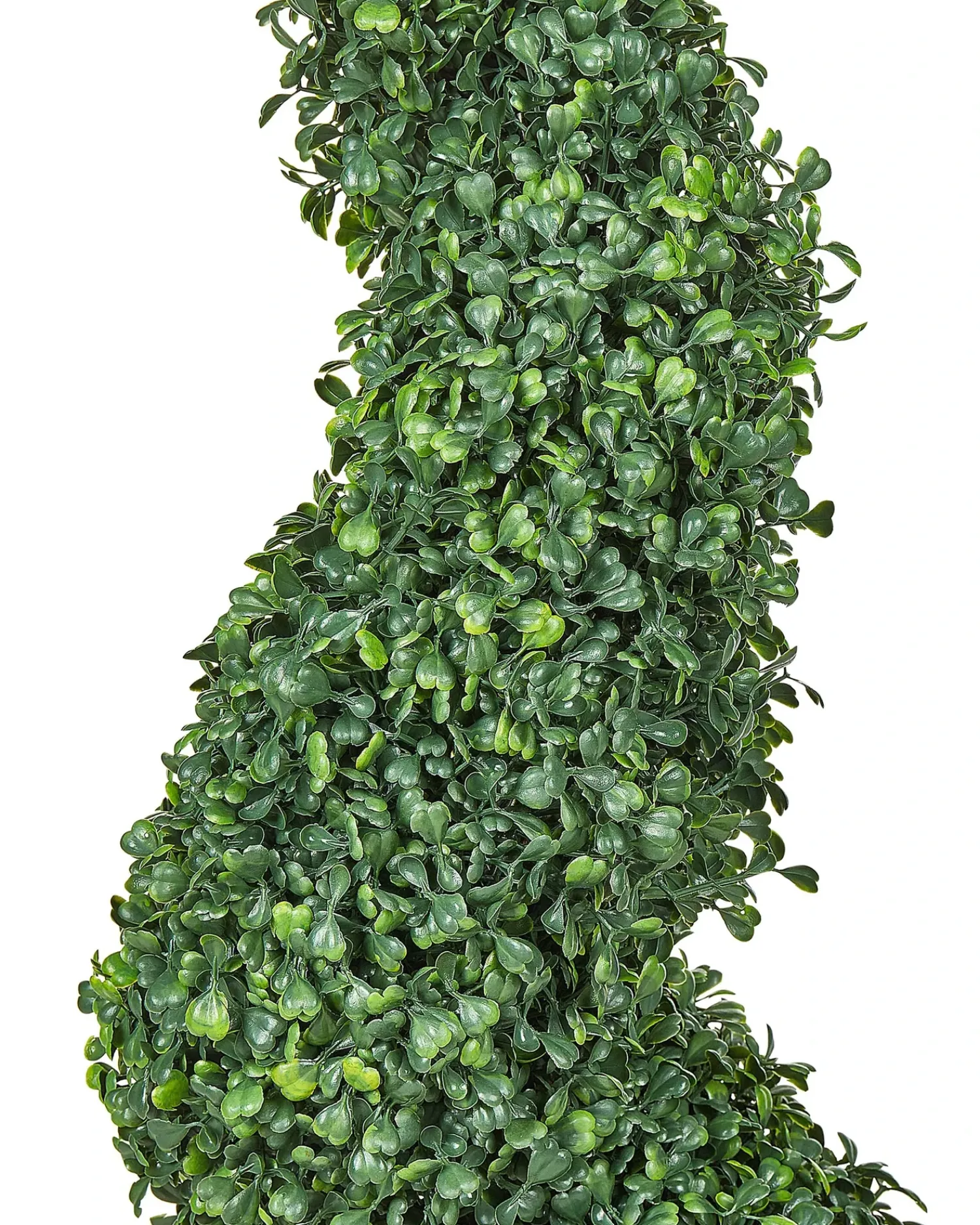 New Beliani Pianta artificiale BOXWOOD SPIRAL TREE 120 cm Verde Nero Verde